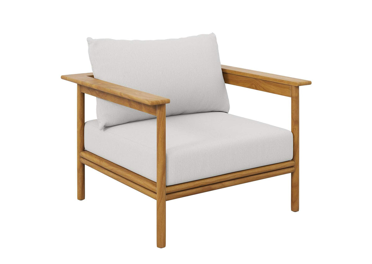 EEI-7007-NAT-SAI Wren Outdoor Patio Teak Wood Armchair By Modway