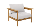 EEI-7007-NAT-SAI Wren Outdoor Patio Teak Wood Armchair By Modway