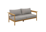 EEI-7008-NAT-DRI Wren Outdoor Patio Teak Wood Sofa By Modway