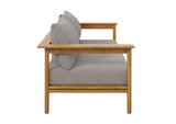 EEI-7008-NAT-DRI Wren Outdoor Patio Teak Wood Sofa By Modway