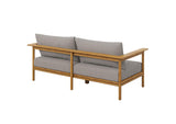 EEI-7008-NAT-DRI Wren Outdoor Patio Teak Wood Sofa By Modway