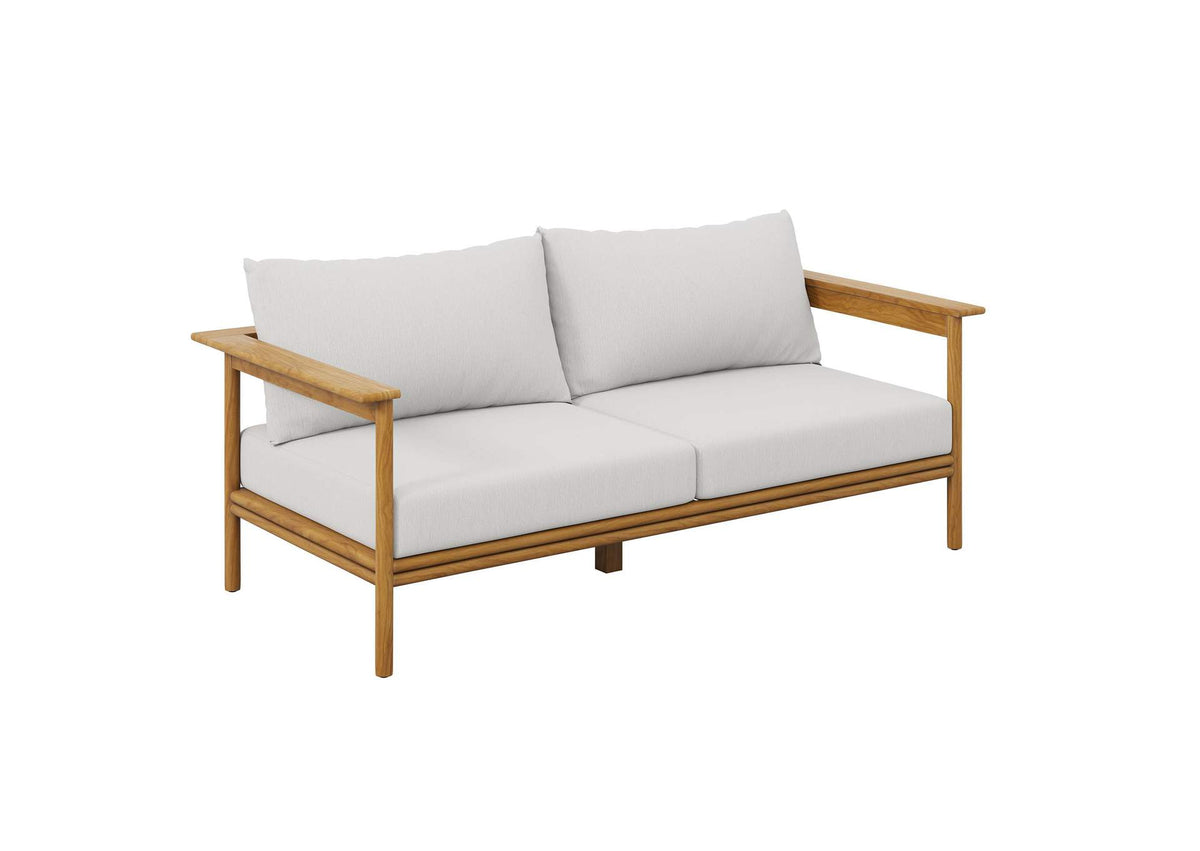 EEI-7008-NAT-SAI Wren Outdoor Patio Teak Wood Sofa By Modway