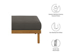 EEI-7009-NAT-FLI Wren Outdoor Patio Teak Wood Ottoman By Modway