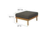 EEI-7009-NAT-FLI Wren Outdoor Patio Teak Wood Ottoman By Modway