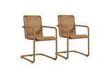 EEI-7014-NAT Abacus Outdoor Patio Wicker Dining Chairs Set Of 2 By Modway