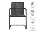EEI-7014-SLA Abacus Outdoor Patio Wicker Dining Chairs Set Of 2 By Modway