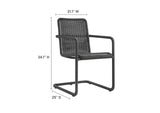 EEI-7014-SLA Abacus Outdoor Patio Wicker Dining Chairs Set Of 2 By Modway