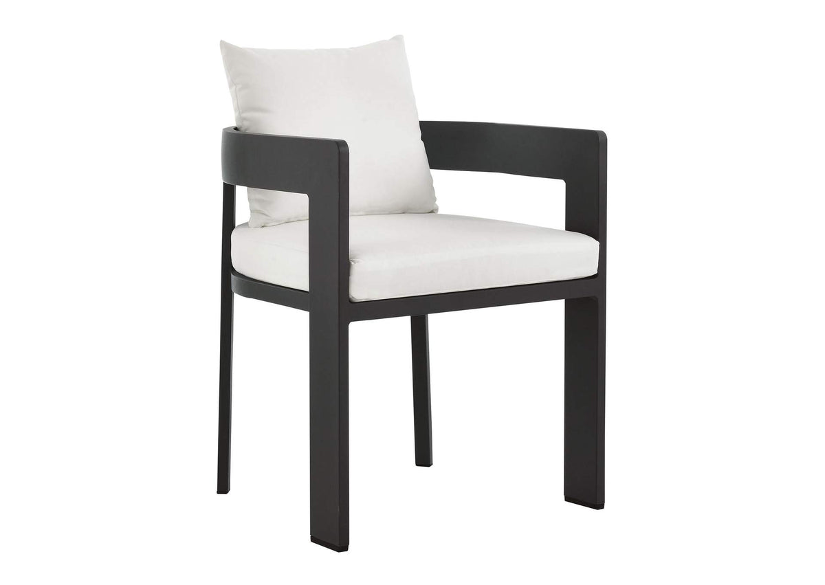 EEI-7053-GRY-WHI Tahoe Outdoor Patio Aluminum Dining Chair By Modway