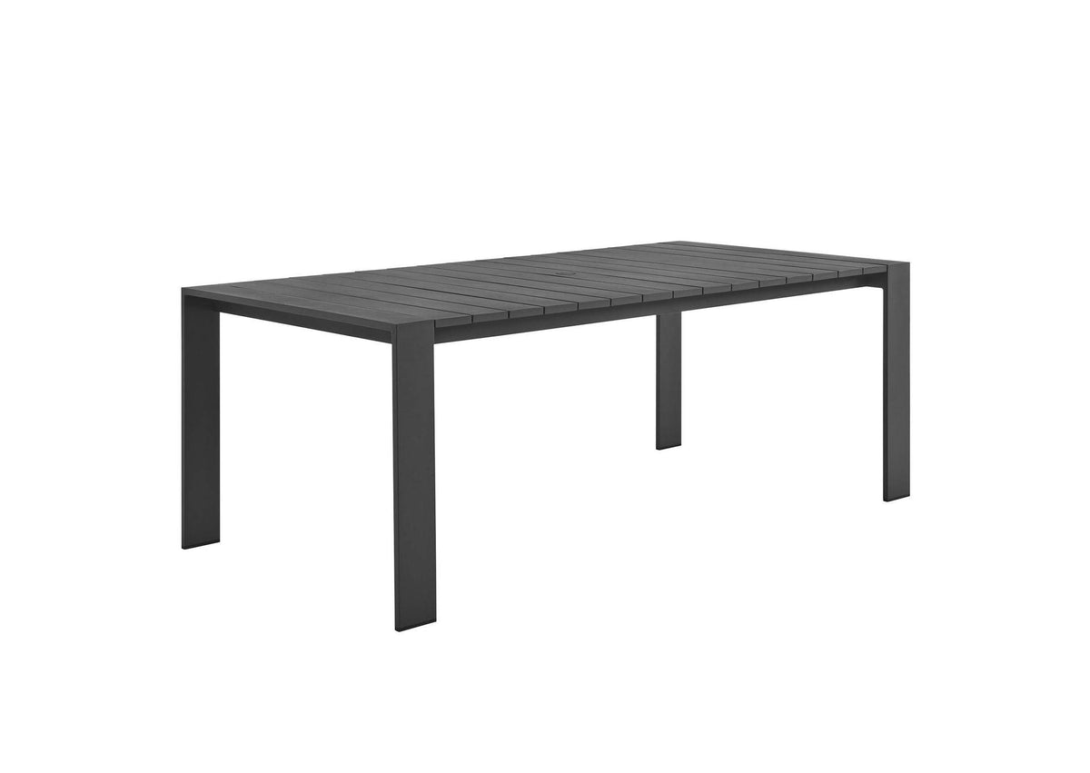 EEI-7054-GRY Tahoe Rectangular Outdoor Patio Aluminum Dining Table By Modway