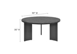 EEI-7055-GRY Tahoe Round Outdoor Patio Aluminum Dining Table By Modway