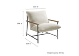 EEI-7118-IVO Raya Outdoor Patio Boucle Sling Lounge Chair By Modway