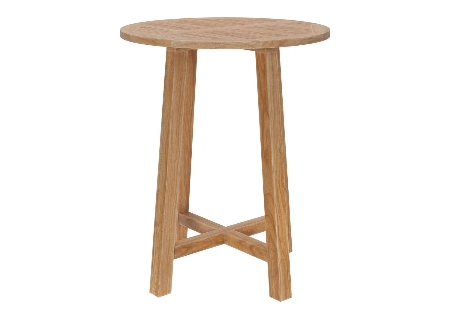 EEI-7127-NAT Wellspring 36" Outdoor Patio Teak Wood Bar Table By Modway
