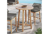 EEI-7127-NAT Wellspring 36" Outdoor Patio Teak Wood Bar Table By Modway