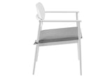 EEI-7148-WHI-LGR Aeris Stackable Outdoor Patio Aluminum Dining Armchair Set Of 2 By Modway