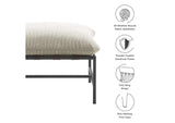EEI-7161-IVO Raya Outdoor Patio Boucle Ottoman By Modway
