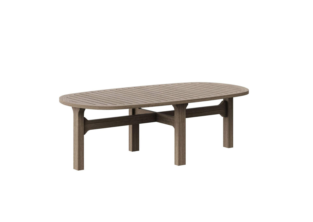 EEI-7246-WGR Saratoga Oval Outdoor Patio Teak Wood Coffee Table By Modway