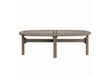 EEI-7246-WGR Saratoga Oval Outdoor Patio Teak Wood Coffee Table By Modway