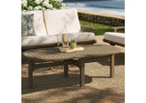 EEI-7246-WGR Saratoga Oval Outdoor Patio Teak Wood Coffee Table By Modway