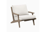 EEI-7248-WGR-WHI Saratoga Outdoor Patio Teak Wood Armchair By Modway