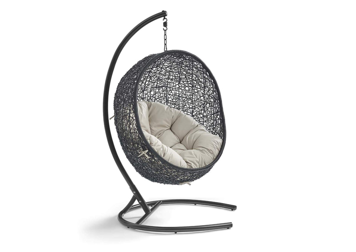 EEI-739-BEI-SET Encase Swing Outdoor Patio Lounge Chair By Modway