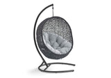 EEI-739-GRY-SET Encase Swing Outdoor Patio Lounge Chair By Modway