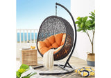 EEI-739-ORA-SET Encase Swing Outdoor Patio Lounge Chair By Modway