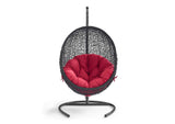 EEI-739-RED-SET Encase Swing Outdoor Patio Lounge Chair By Modway