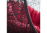 EEI-739-RED-SET Encase Swing Outdoor Patio Lounge Chair By Modway