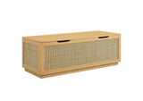 EEI-7434-OAK Soma 47" Rattan Storage Bench By Modway