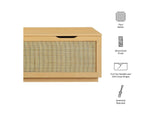 EEI-7434-OAK Soma 47" Rattan Storage Bench By Modway