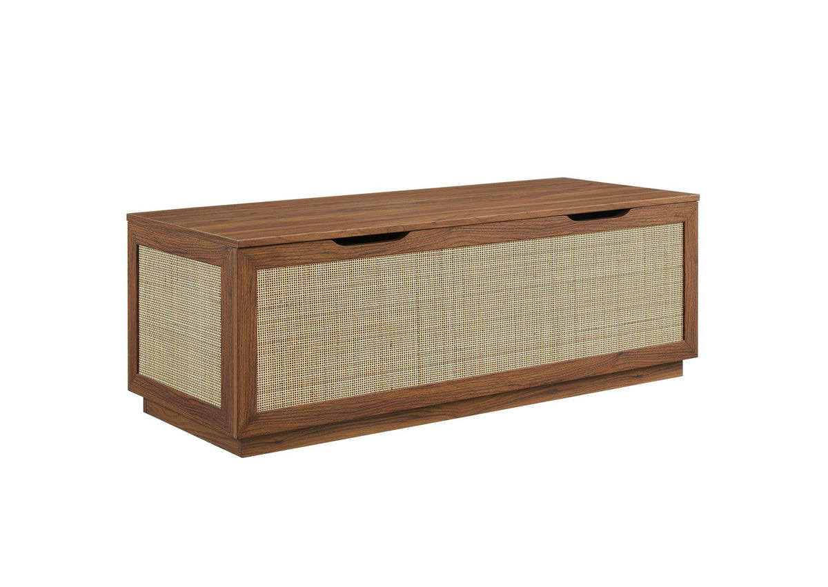 EEI-7434-WAL Soma 47" Rattan Storage Bench By Modway
