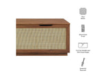 EEI-7434-WAL Soma 47" Rattan Storage Bench By Modway