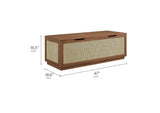 EEI-7434-WAL Soma 47" Rattan Storage Bench By Modway