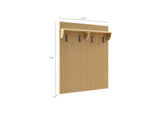 EEI-7472-OAK Render Fluted Coat Rack Panel With Shelf By Modway