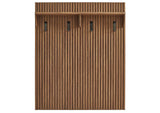 EEI-7472-WAL Render Fluted Coat Rack Panel With Shelf By Modway
