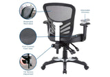 EEI-755-BLK Articulate Vinyl Office Chair By Modway