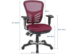 EEI-757-RED Articulate Mesh Office Chair By Modway