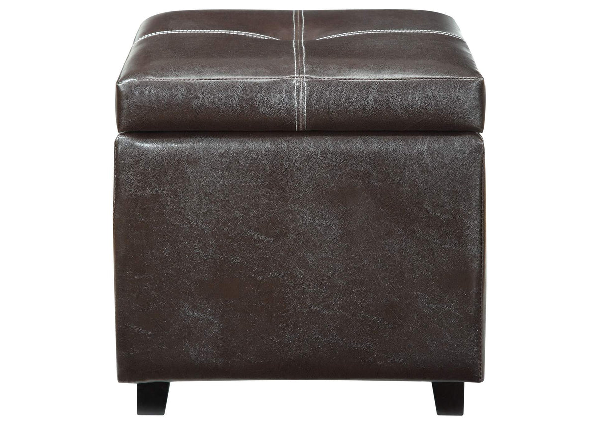 EEI-814-BRN Treasure Upholstered Vinyl Ottoman By Modway
