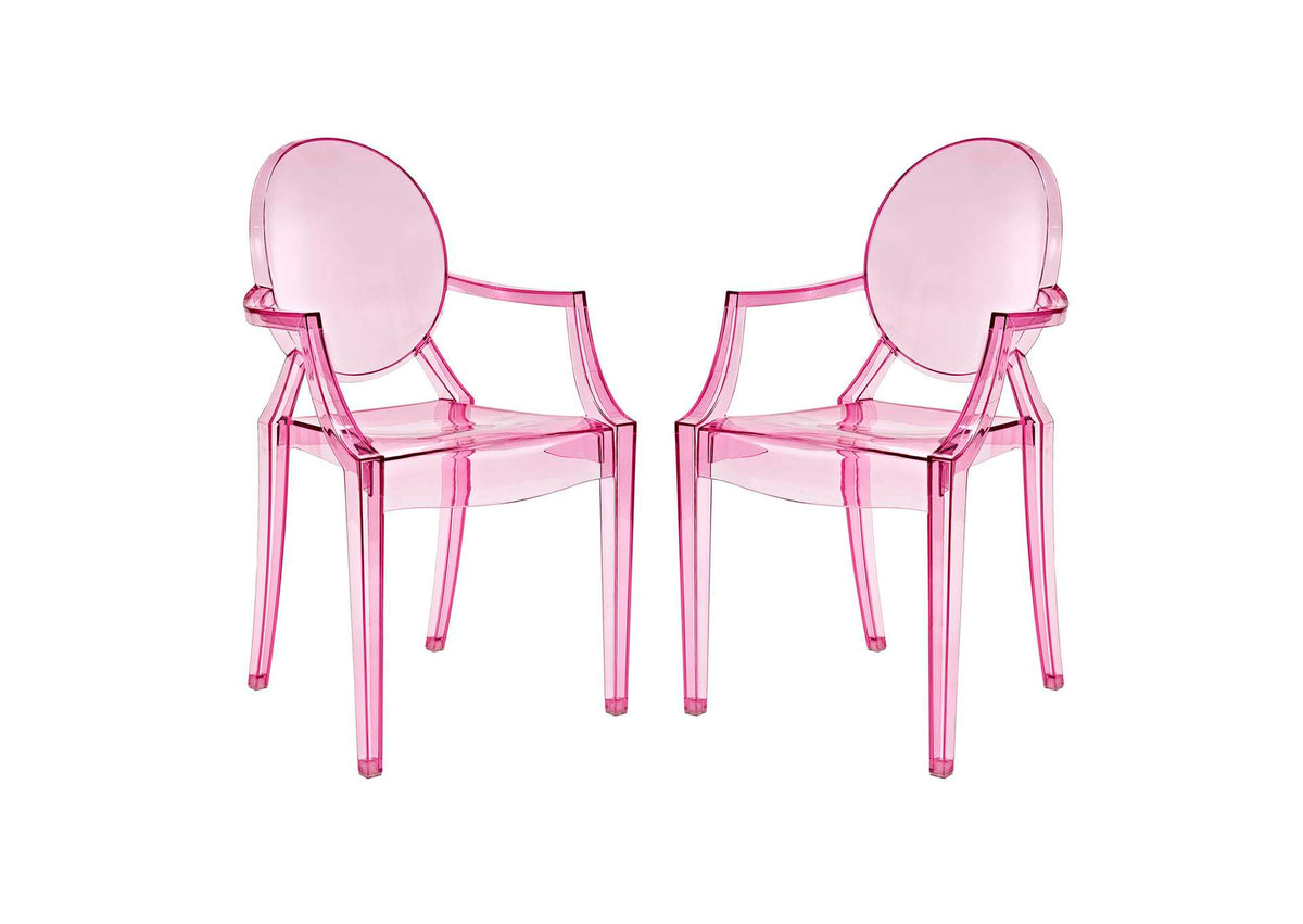 EEI-905-PNK Casper Dining Armchairs Set Of 2 By Modway