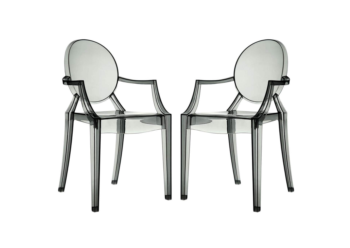 EEI-905-SMK Casper Dining Armchairs Set Of 2 By Modway