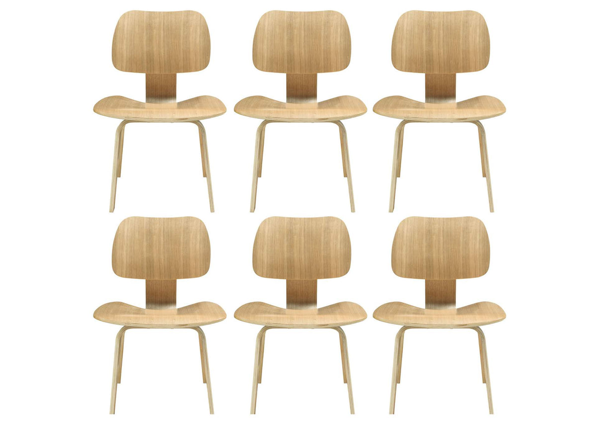 EEI-910-NAT Fathom Dining Chairs Set Of 6 By Modway