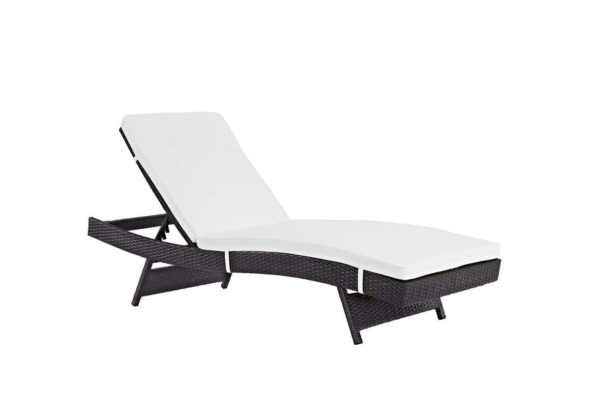 EEI-961-EXP-WHI Peer Outdoor Patio Chaise By Modway