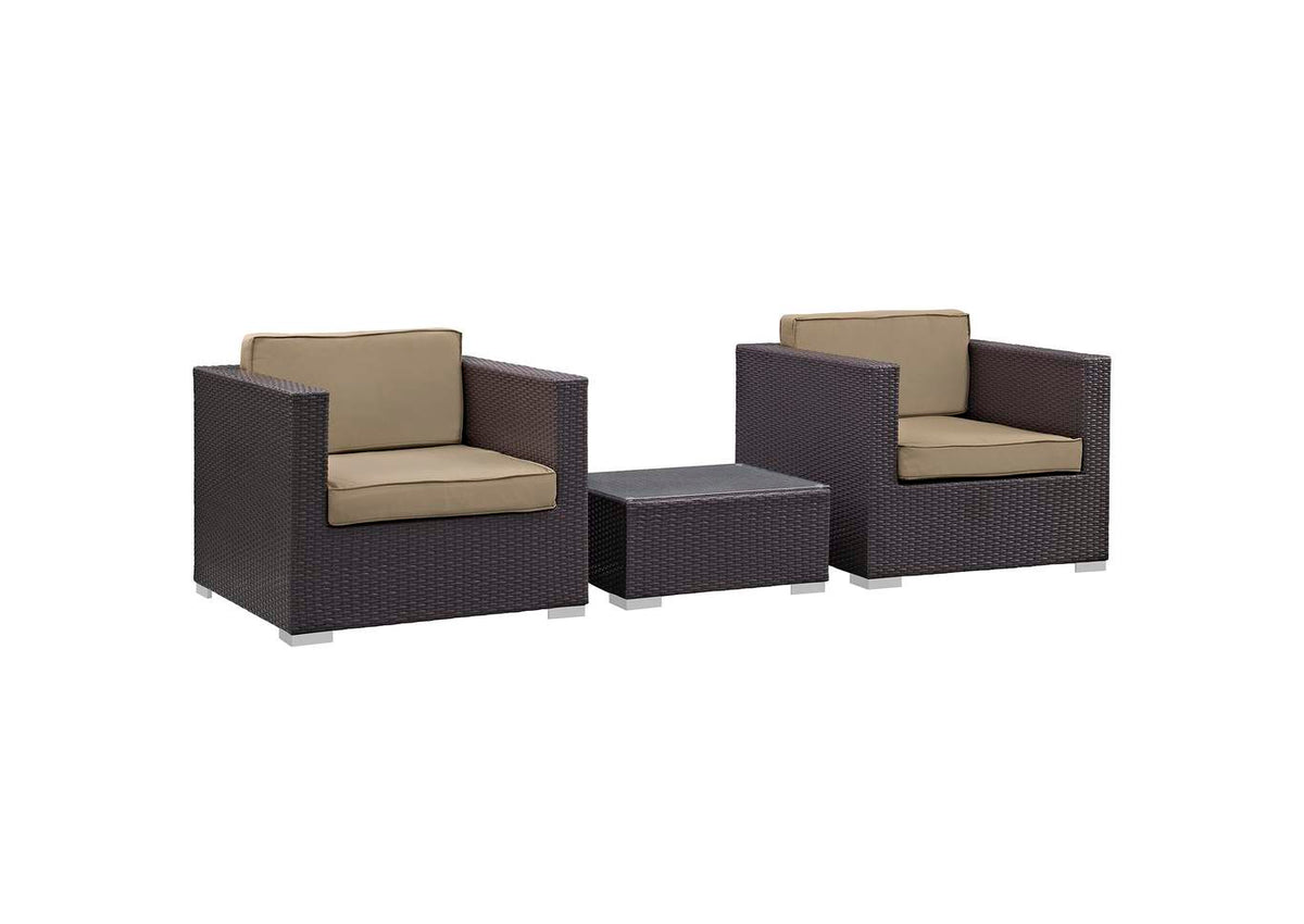 EEI-995-EXP-MOC-SET Burrow 3 Piece Outdoor Patio Sofa Set By Modway