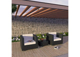 EEI-995-EXP-WHI-SET Burrow 3 Piece Outdoor Patio Sofa Set By Modway
