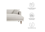 EEI-6612-HEI Zoya Right-Facing Down Filled Overstuffed Sectional Sofa By Modway