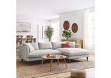 EEI-6612-HLG Zoya Right-Facing Down Filled Overstuffed Sectional Sofa By Modway