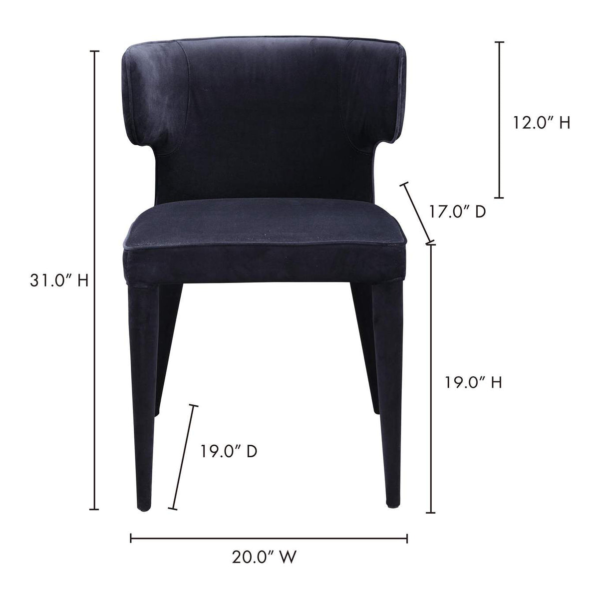 EH-1103-02 Jennaya Dining Chair Black