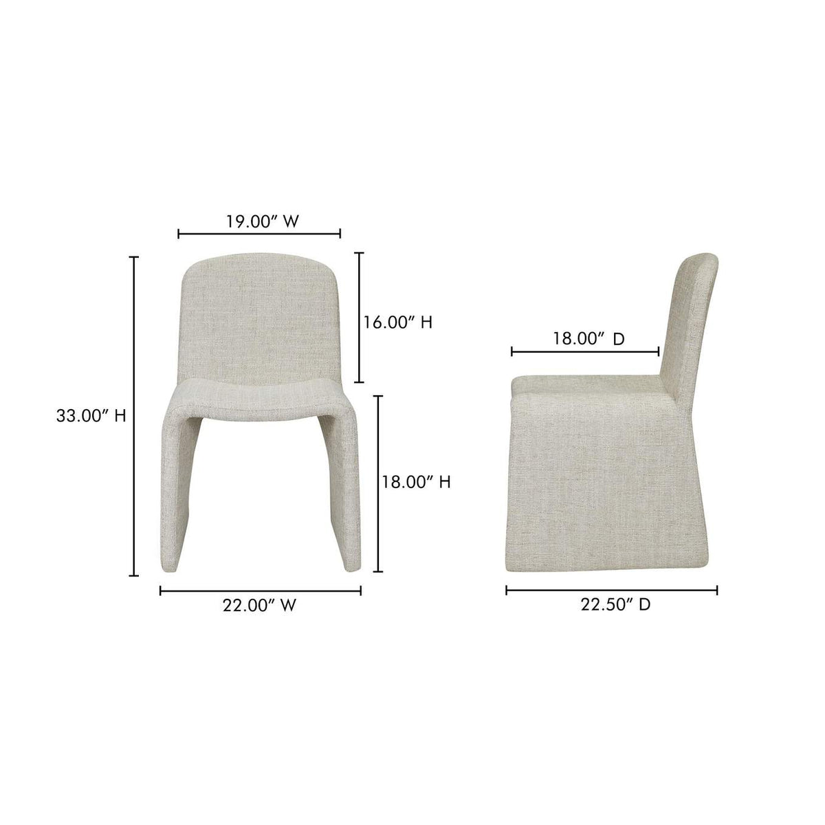 EH-1114-34 Ella Dining Chair Heather Beige