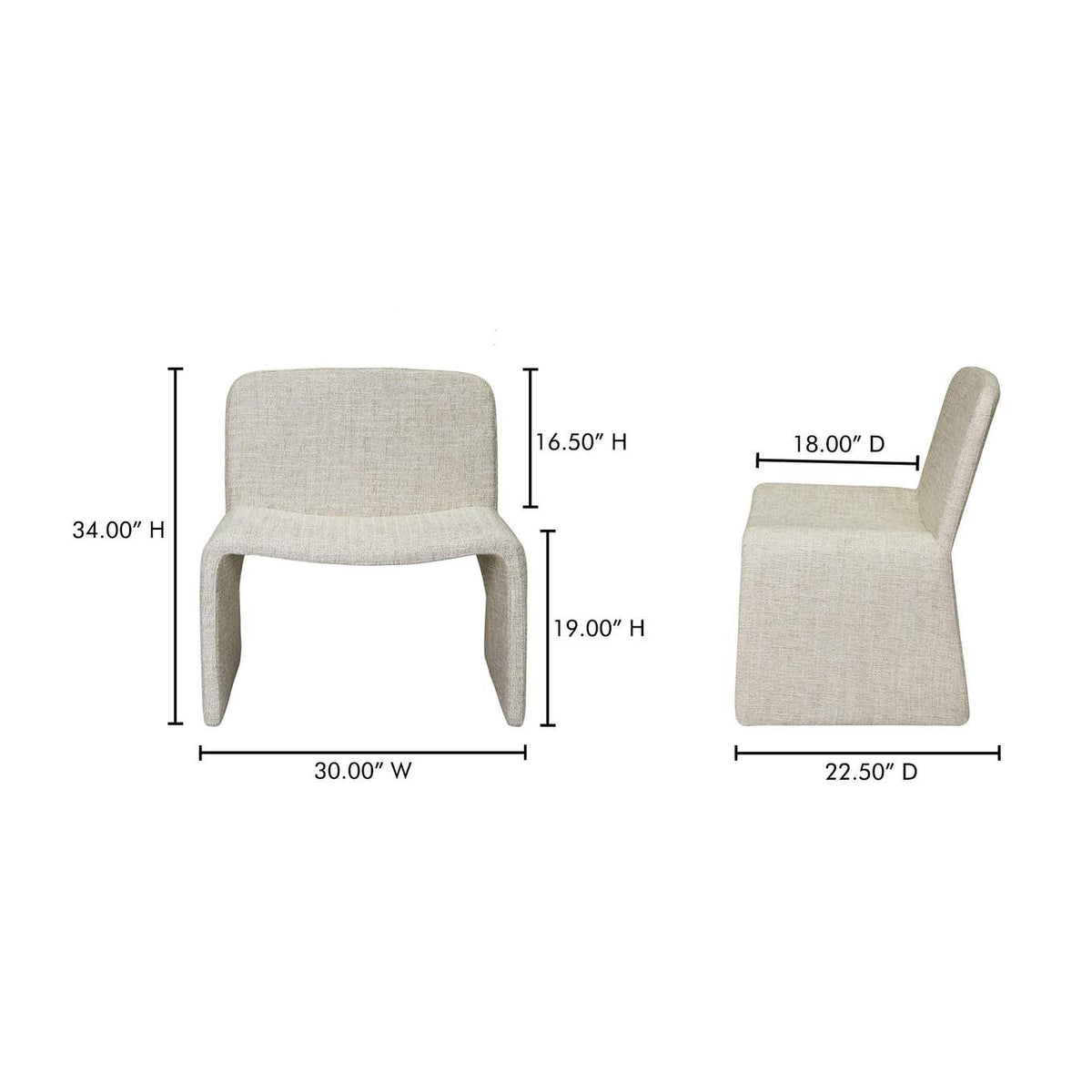 EH-1115-34 Ella Accent Chair Heather Beige