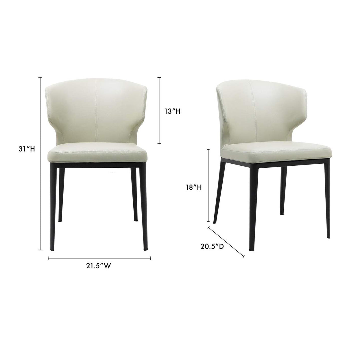 EJ-1018-34 Delaney Dining Chair Beige - Set Of Two